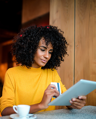 woman paying bill