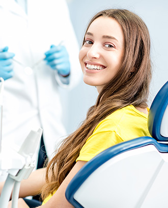 woman at the dentist