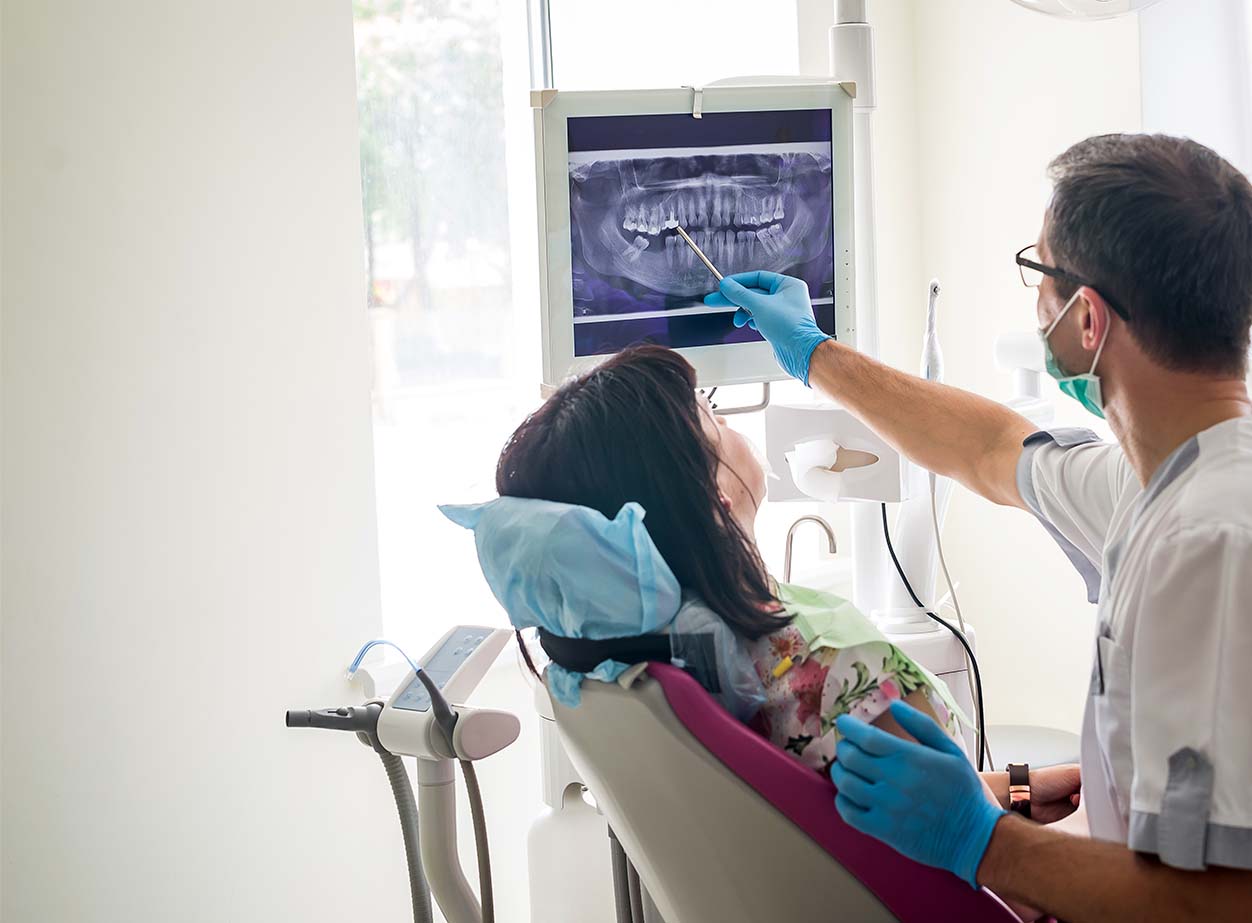 dentist with patient