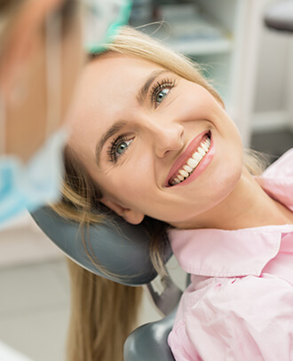 smiling dental patient